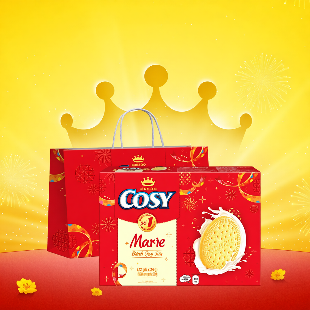Hộp Bánh Quy Sữa Cosy Marie Tết 2026 528g