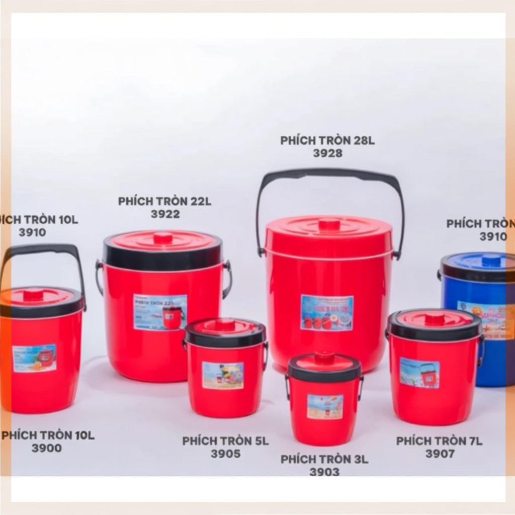 Thùng Đá Tròn 3/5LÍT. Thùng đựng đá, thùng đựng nước, tiện lợi ,tiết kiệm