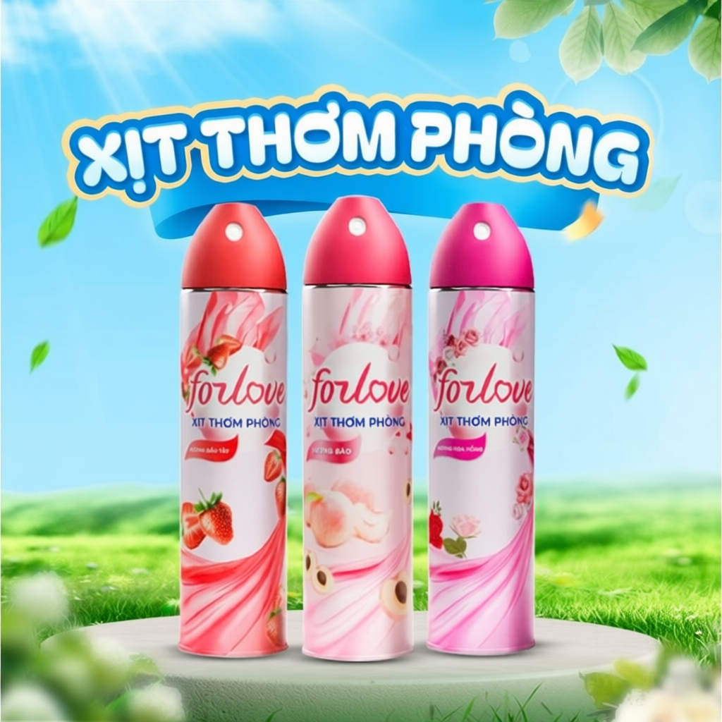 Xịt Thơm Phòng Forlove, Nước Hoa Xịt Thơm Phòng Hương Thơm Tự Nhiên Dễ Chịu Lưu Hương Lâu Dài 320ml 