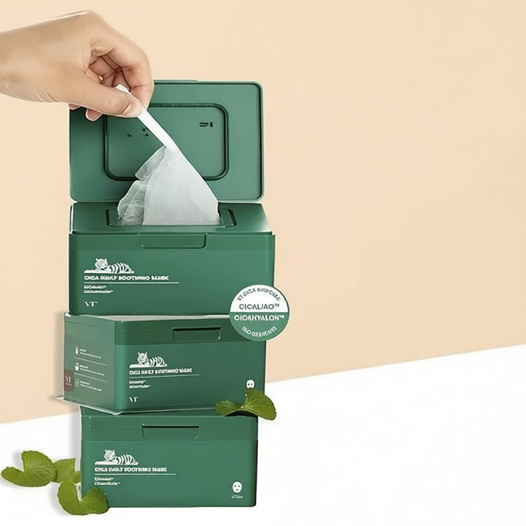 Hộp mặt nạ giấy hằng ngày VT COSMETICS CICA DAILY SOOTHING MASK (30 miếng)