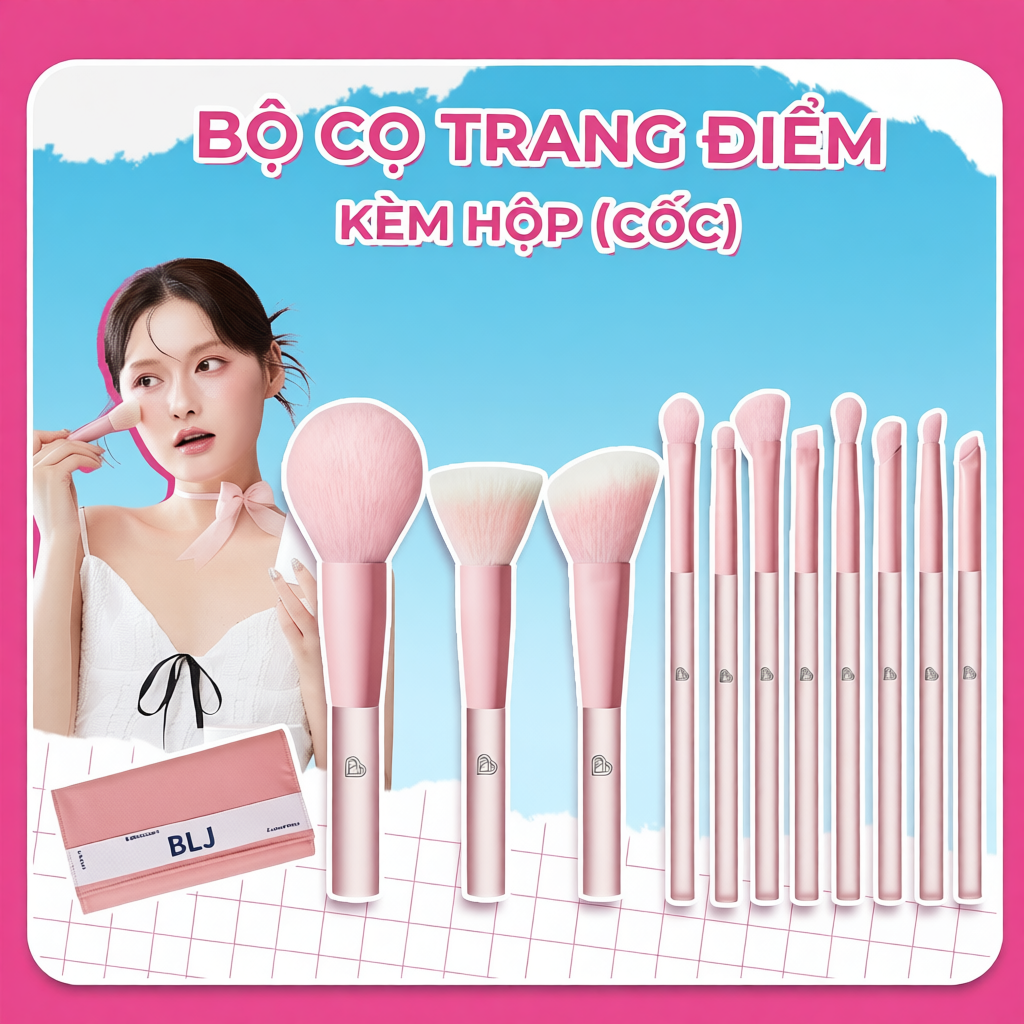 Bộ cọ trang điểm 11 cây full size BLJ Peachy Sugar
