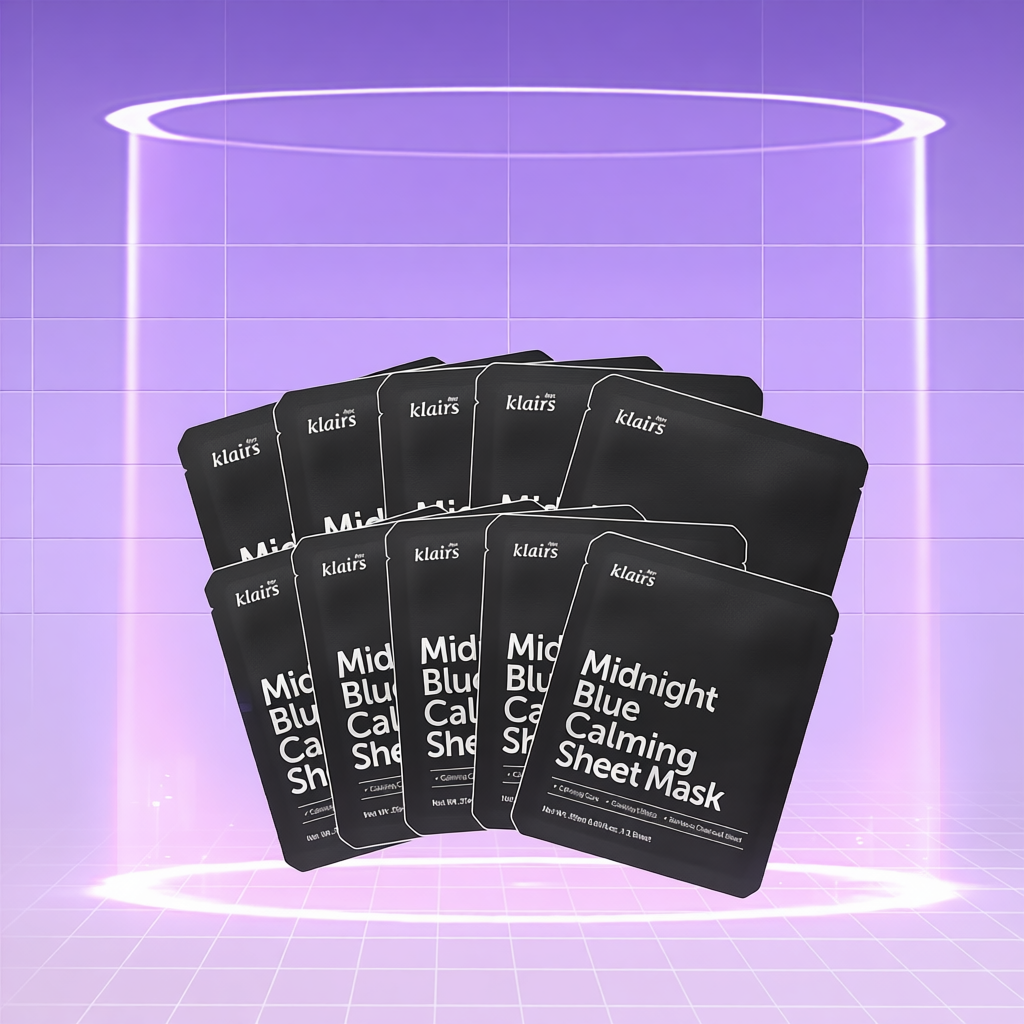 [Dear, Klairs x Hannah Olala] Combo 10 Mặt nạ giấy Dear, Klairs Midnight Blue Calming Sheet Mask 25m