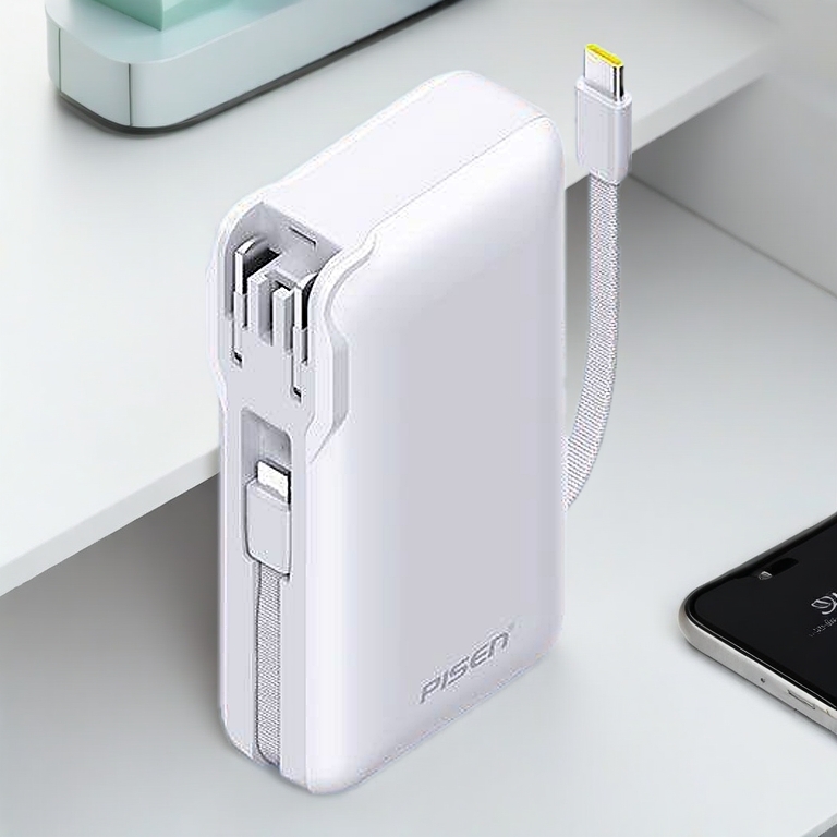 [Hỏa tốc] Sạc dự phòng chân cắm PISEN QUICK High Power Box 10000mAh OWN 22.5W kèm 2 cáp - Chuẩn CCC
