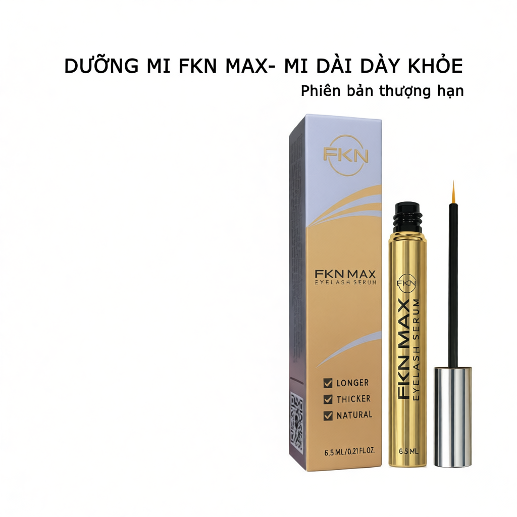 Serum dưỡng mi FKN MAX Dưỡng lông mi dài cong vút giảm gãy rụng