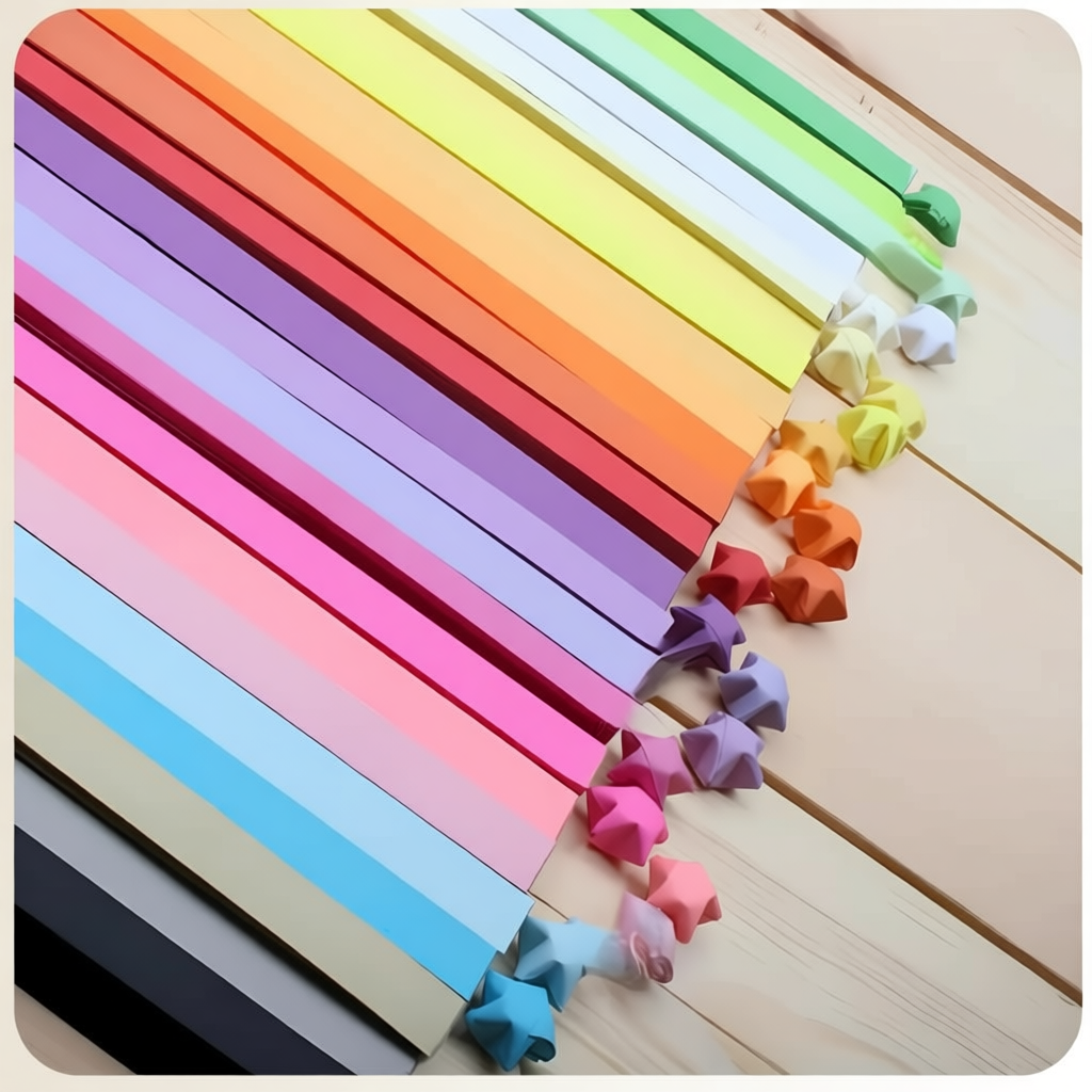 Giấy Gấp Sao Set 540 Tờ - Giấy Xếp Sao Nhiều Màu Pastel