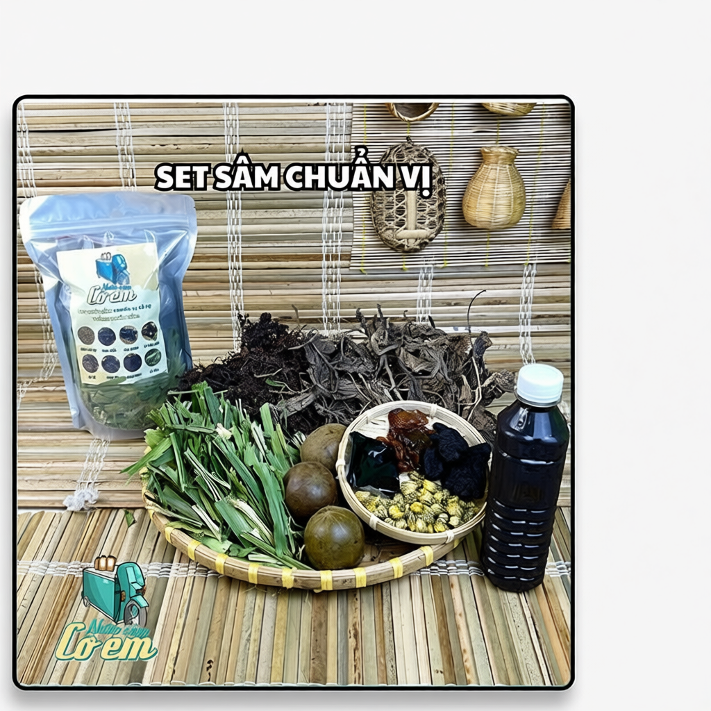 Combo 5 Set nước sâm chuẩn vị nước sâm Cô Em thanh nhiệt - mỗi set nấu 10L nước