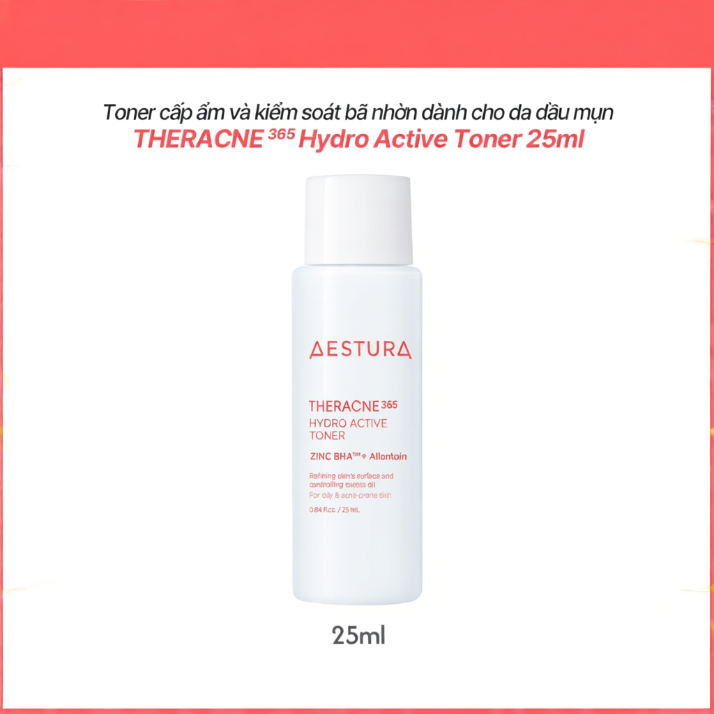 [QUÀ TẶNG] Toner cấp ẩm và kiểm soát bã nhờn dành cho da dầu mụn AESTURA THERACNE365 Hydro Active To