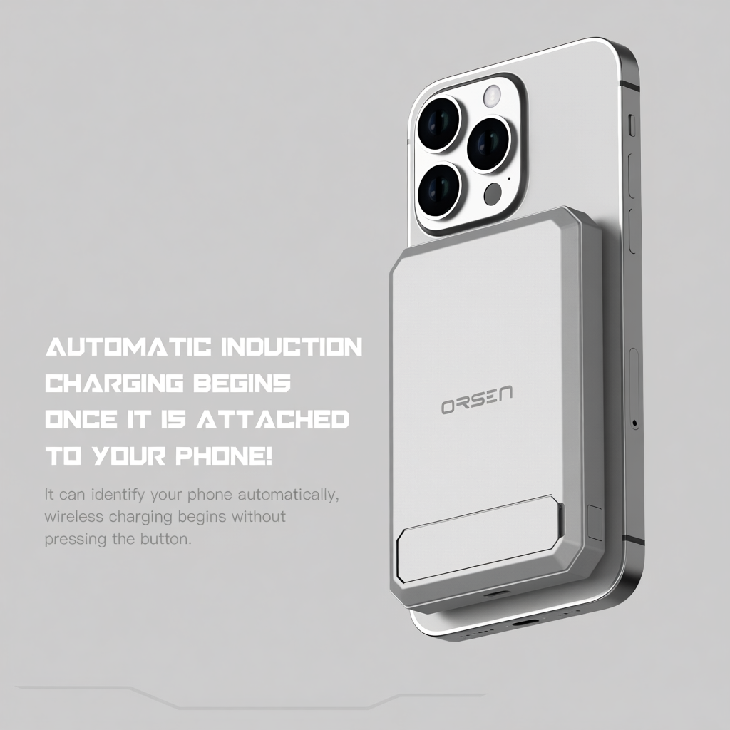 Sạc Dự Phòng Orsen EW54 PD 20W 10000mAh Magnetic Không Dây Nam Châm Hút Tự Động