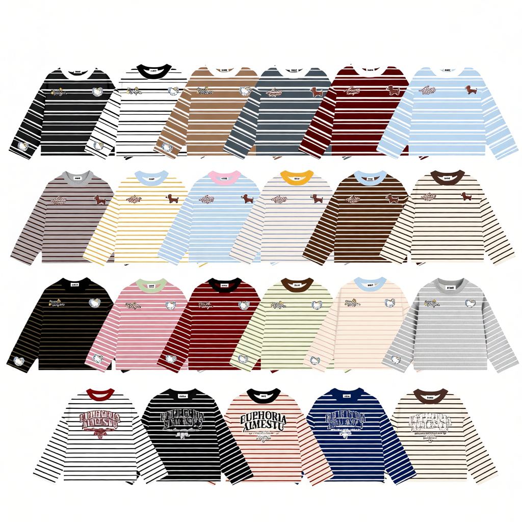 Áo Thun Nam Nữ Aimesaigon Sọc Ngang Unisex Co Giãn Thoải Mái