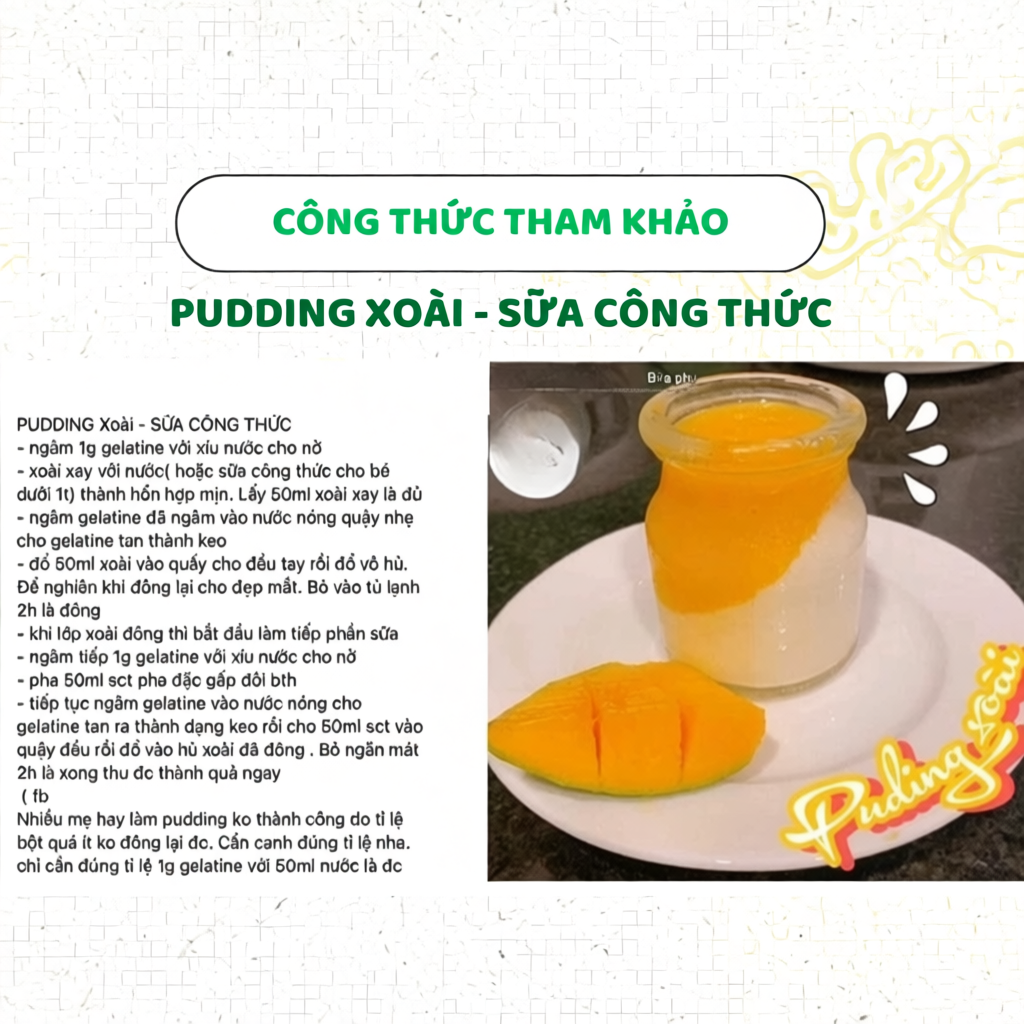 Gelatin hữu cơ dạng lá EWALD dạng bột RUF cho bé ăn dặm ONFOD làm bánh thạch kẹo dẻo pudding