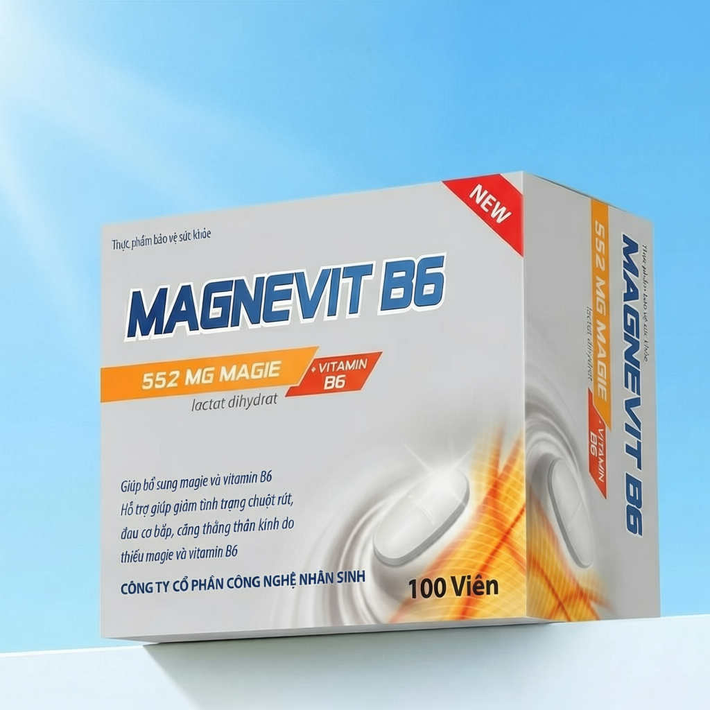 Magie Hữu Cơ & Vitamin B6 Hulipha Giảm Căng Thẳng, Chuột Rút, Đau Mỏi Cơ, Hỗ Trợ Giấc Ngủ Tăng Tập T