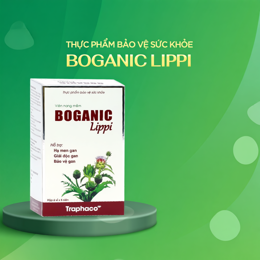 TPBVSK Boganic Lippi Traphaco - Hỗ Trợ: Giải Độc Mát Gan, Hạ Men Gan, Giảm Mỡ Máu, Tăng Cường Chức N