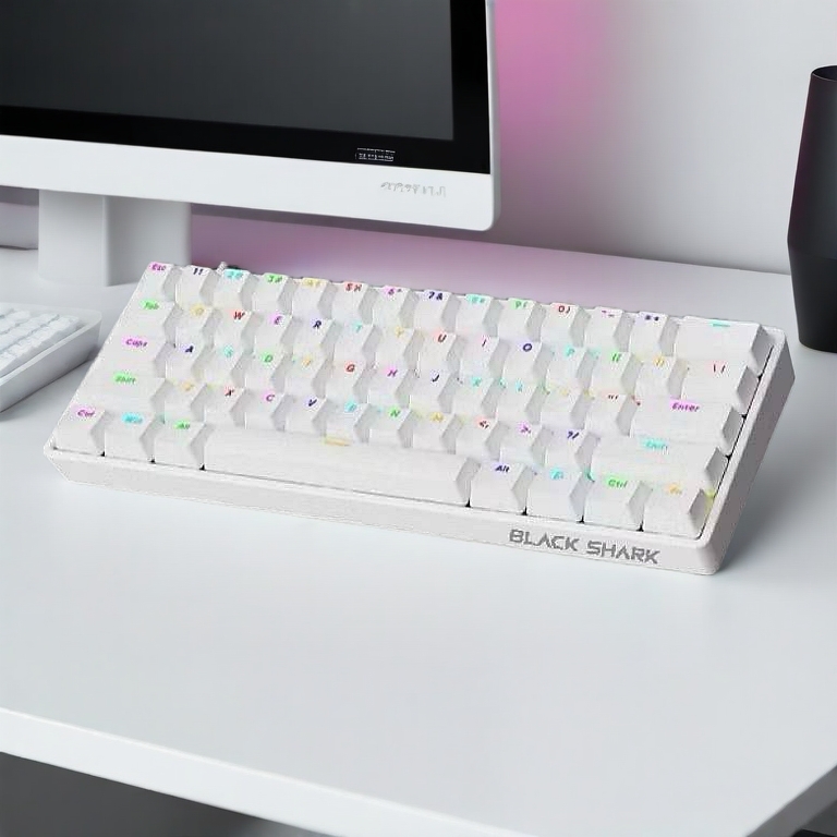 Bàn phím cơ Gaming Black Shark K4 LED RGB | Có app chỉnh | Stab căn chỉnh sẵn | Plate kim loại  | kết nối TypeC tháo rời