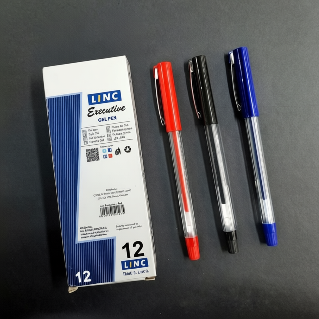 Bút bi nước Executive Linc hộp 12 cây mực ra đều, viết mượt