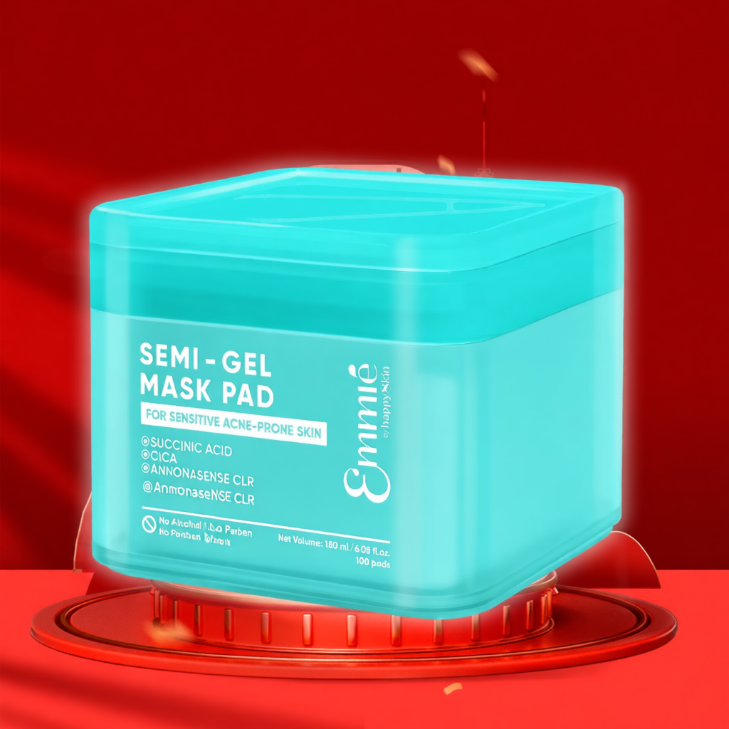Hộp 100 Mask pad CICA Kháng khuẩn Dịu da Ngừa mụn - SEMI GEL MASK PAD FOR SENSITVE ACNE-PRONE SKIN E
