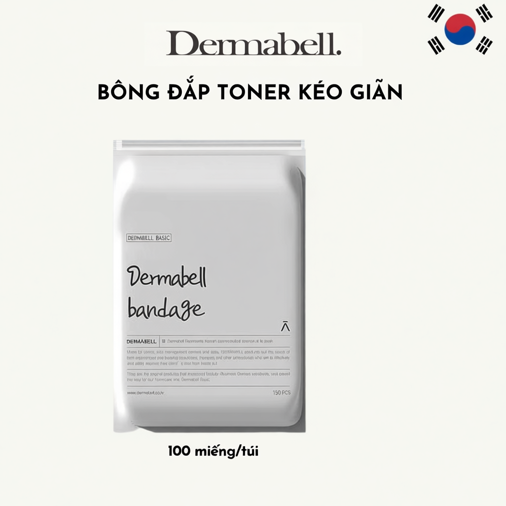 (Dermabell) Bông đắp toner kéo giãn Hàn Quốc bông lotion đắp mask