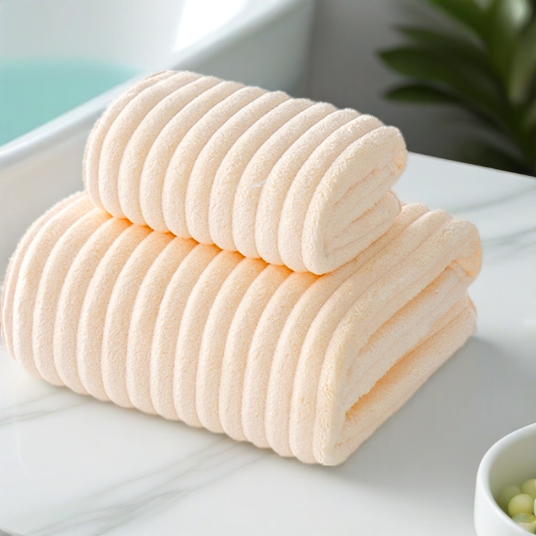 [HÀNG LOẠI 1] Khăn Tắm Sợi Microfiber Siêu Thấm Hút Dạng Sóng Nước Mềm Mại, Dày Dặn, Không Rụng Lông