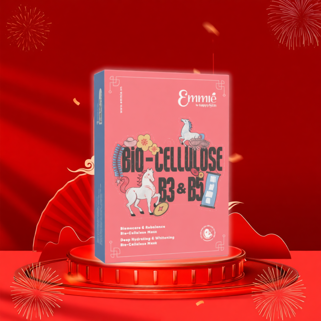 Hộp 10 Mặt Nạ Dừa Bio-Cellulose Mask 25g Emmie by HappySkin