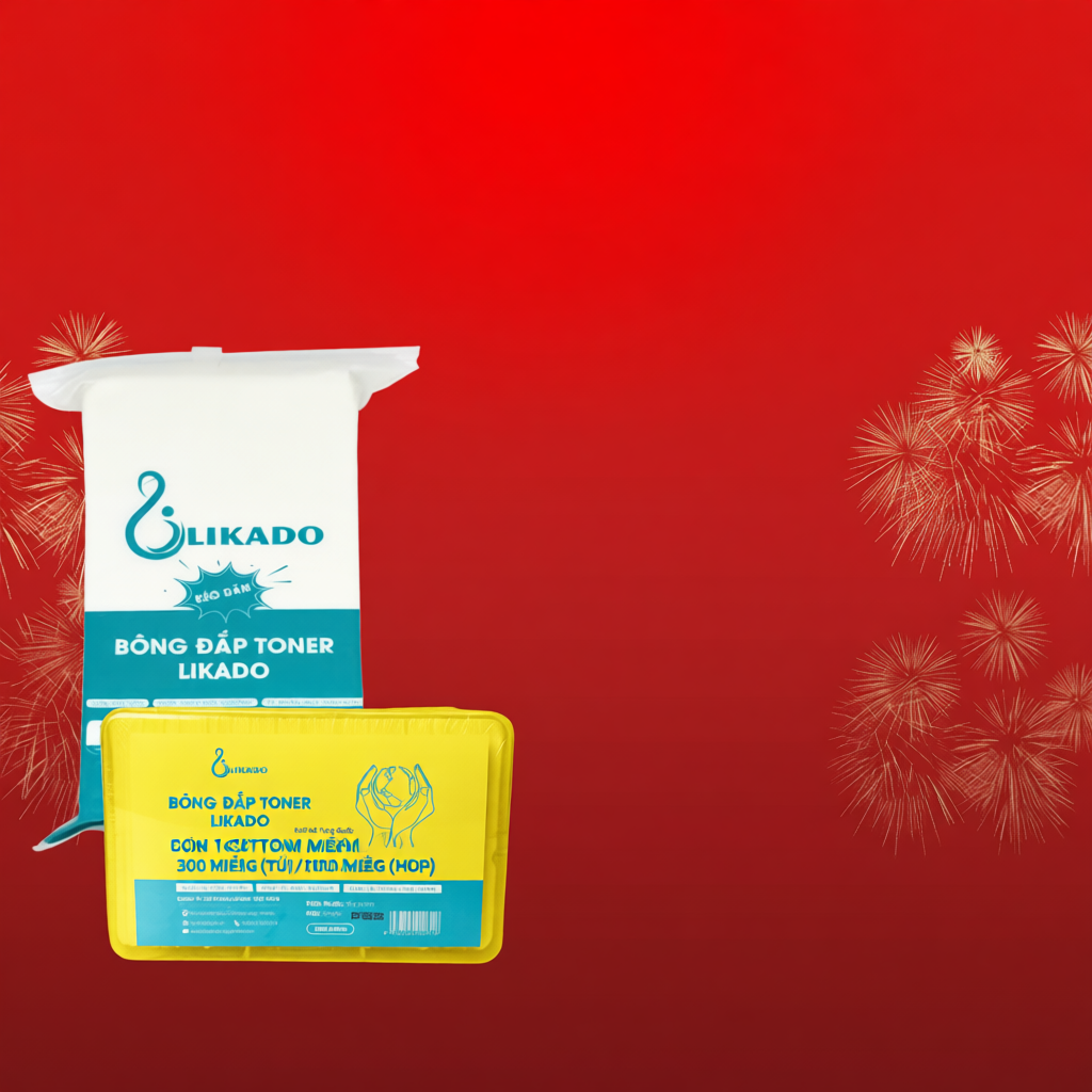 Bông Đắp Toner Likado Lotion Mask 1000 Miếng Cotton Mềm (1 Hộp)- Dr Thêm