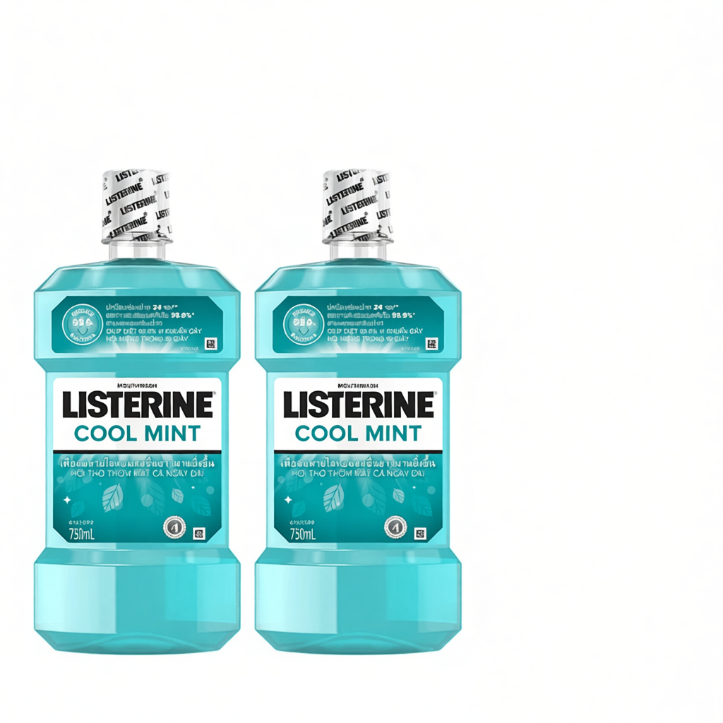 Combo 2 Chai Nước Súc Miệng Listerine Thái Lan 750ml+750ml