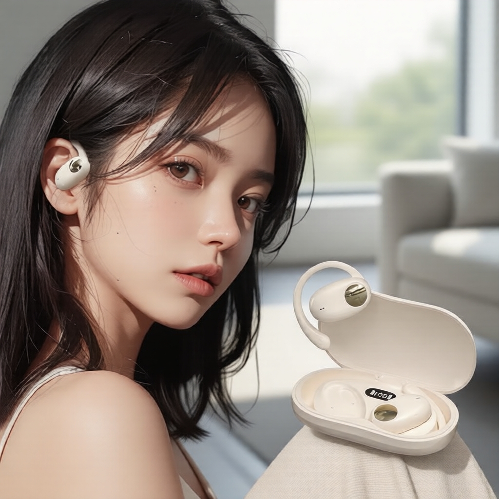 Tai nghe thể thao không dây JS911, móc tai, màn hình số, âm thanh HiFi, pin lâu, âm thanh nổi cảm ứn