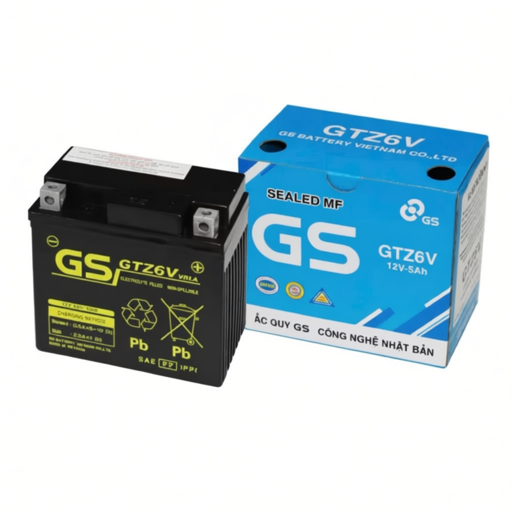 Bình ắc quy khô GS GTZ6V cho xe máy
