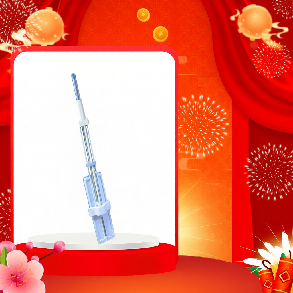 Cây Lau Nhà MyJae Vải Sợi Thần Kì Kéo Vắt Thông Minh Bản Lau To 40cm