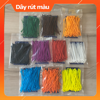 Dây Rút Nhựa Màu 10cm Đa Năng - Cột Chân Gà, Chân Chim, Dây Điện - Nhiều Màu, Siêu Bền Chắc - 100 Sợi / 1 Túi