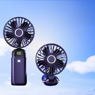 ( Loại 1)  Quạt cầm tay mini gấp gọn 5 cấp độ, sạc pin tiện dụng, nhỏ gọn, dễ mang đi