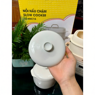Nắp sứ nồi nấu cháo chậm 1L (thanh lý nắp mẻ,lỗi một ít)