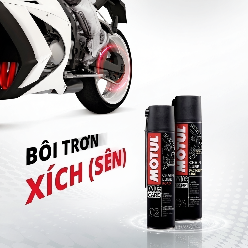 Chai Xịt Motul C2 150ml Giúp Bôi Trơn Xích Xe Máy
