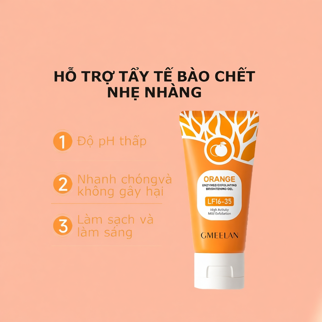GMEELAN ORANGE gel Tẩy Tế Bào Chết Làm Trắng Da Mặt