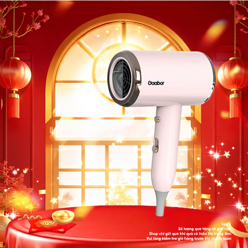 [LIVE] Máy sấy tóc GAABOR N1000D độ ồn thấp, công suất 1000W, sấy khô nhanh chóng, bảo vệ tóc