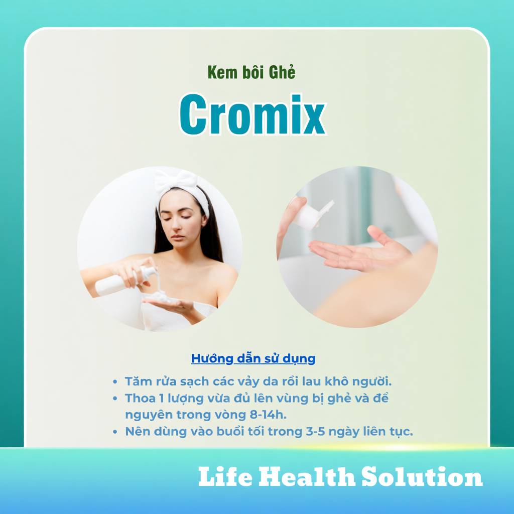 Kem bôi da Cromix 20g hỗ trợ giảm ngứa, phục hồi da hiệu quả