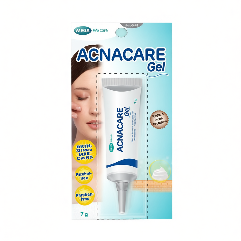 Gel giảm mụn, giảm nhờn, sạch tế bào chết, mềm da - ACNACARE GEL Mega We Care (7g)