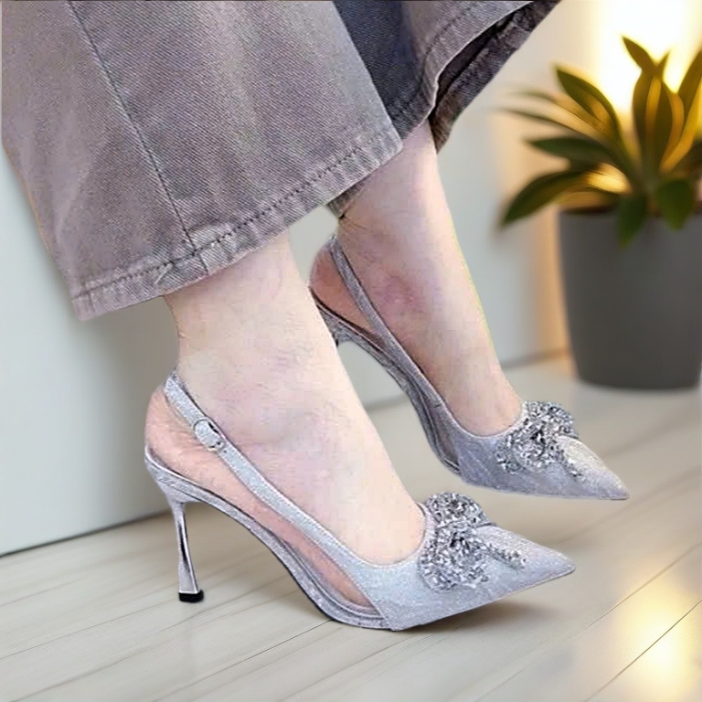 Giày(S9N3+S7N3)  sục kim tuyến nơ đá chạm