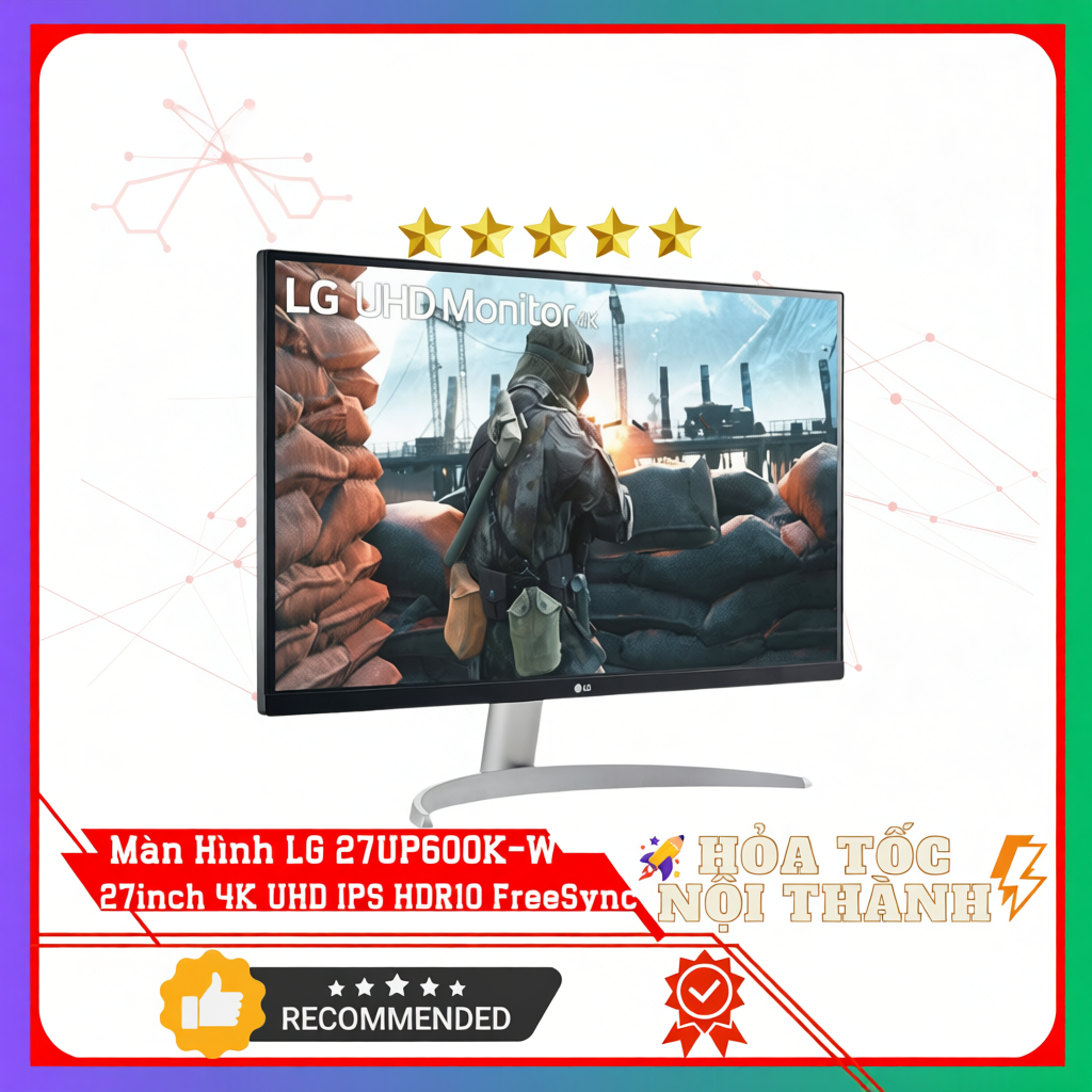 Màn hình LG 24inch/27inch 4K IPS HDR hình ảnh sống động, màu sắc tươi sáng