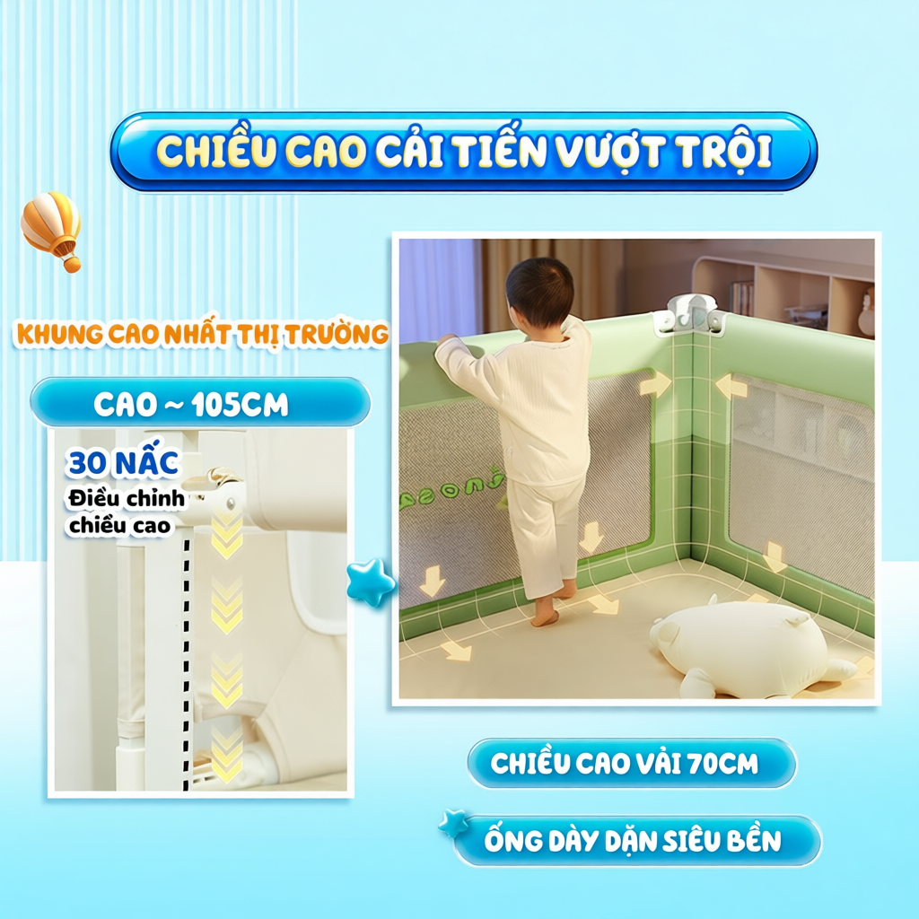 Thanh Chắn Giường Pakey Cho Bé Nâng Cấp 2025