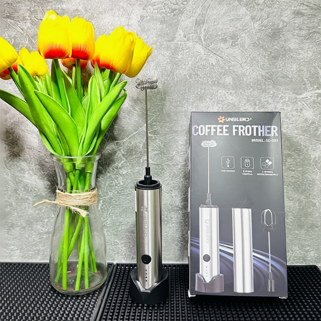 [Bảo hành 12 tháng] Máy tạo bọt cà phê, đánh trứng UNIBLEND DC-201 với 2 đầu đánh 3 tốc độ siêu mạnh, độ bền cao