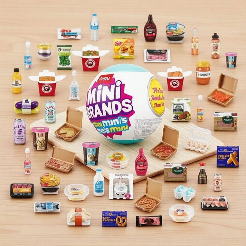 Mini Brands Fill The Fridge Series 1 Mini Minis của ZURU - 1 viên nang, đồ lưu niệm thu nhỏ phiên bả