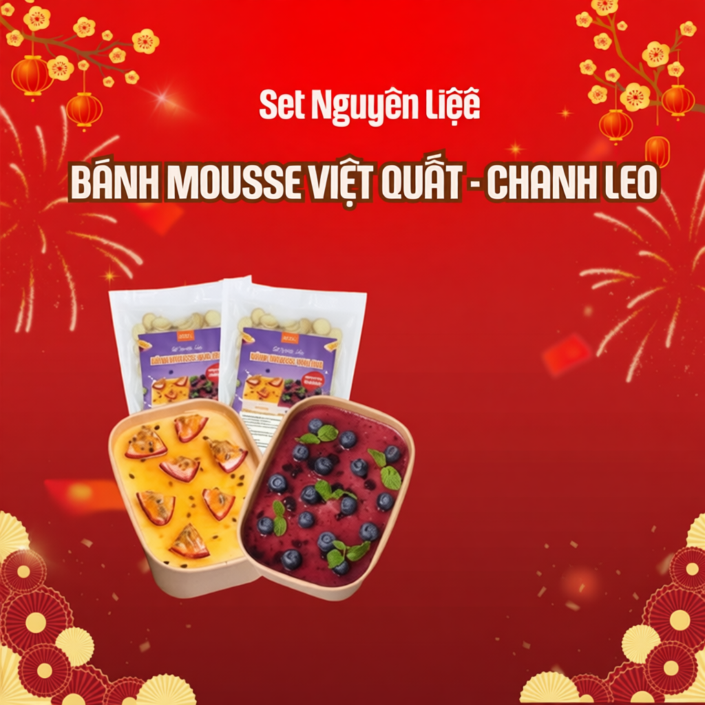 Set Làm Bánh Mousse Abby 2 Hộp 750ml Nguyên Liệu Đầy Đủ