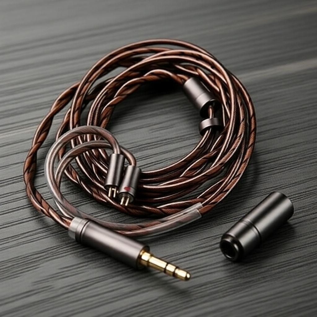 KBEAR Cadence 6N OCC mạ bạc HiFi IEM Cable, cân bằng 3 dải tần, jack 3.5mm/4.4mm