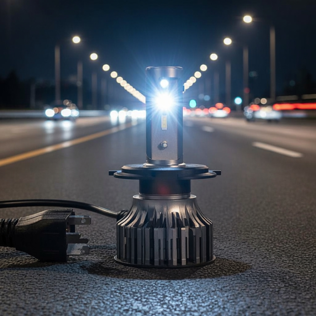 Đèn LED cho ô tô H7 H1 H3 H4 H11 9005 9012 Tia sáng cường độ cao 3000k 4300k 6000k 8000k 4 màu lựa c