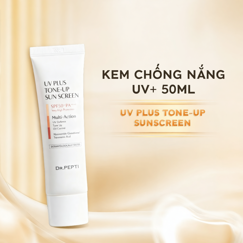 [LIVE] Kem Chống Nắng Nâng Tone Dr.Pepti UV Plus Tone Up Sun Screen SPF 50+ PA++++