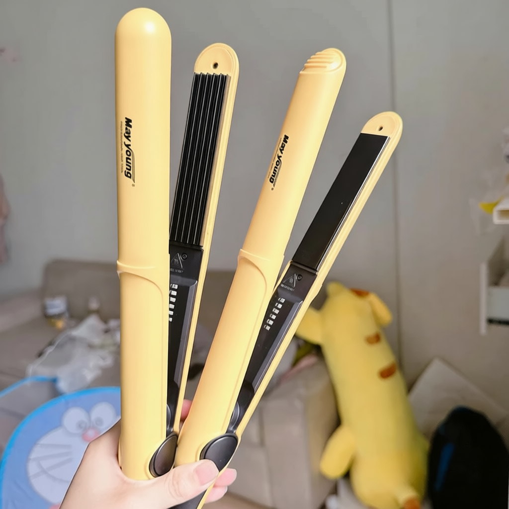 Máy dập xù, duỗi tóc vàng May Young chính hãng bản nhỏ