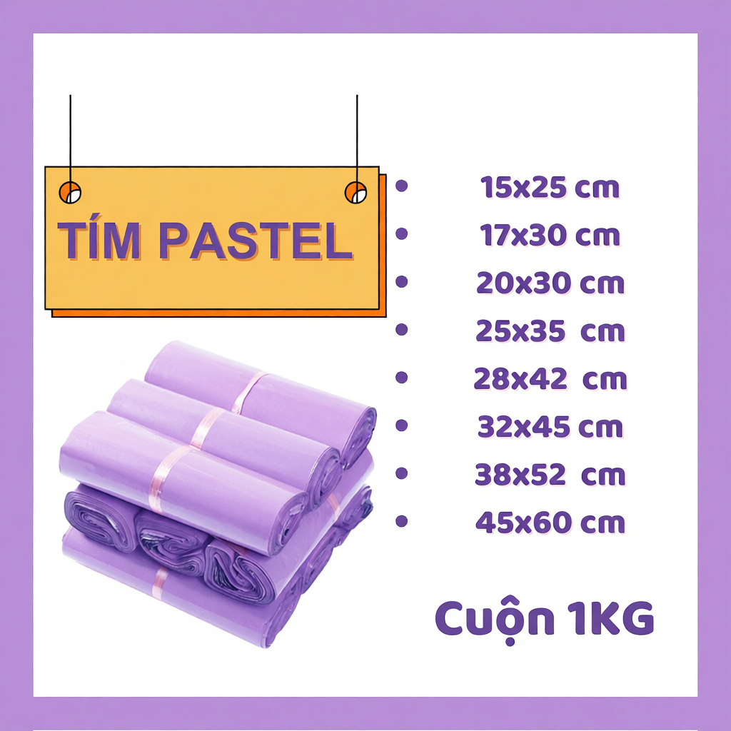 ECOPACK - [1Kg] Túi Gói Hàng, Túi Niêm Phong Siêu Dày Siêu Dai