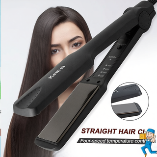 [Chính Hãng] Máy Duỗi Thẳng Tóc Kemei Phủ Gốm Caremic 4 Mức Nhiệt, Bảo Vệ Tóc Không Gây Hư Tổn