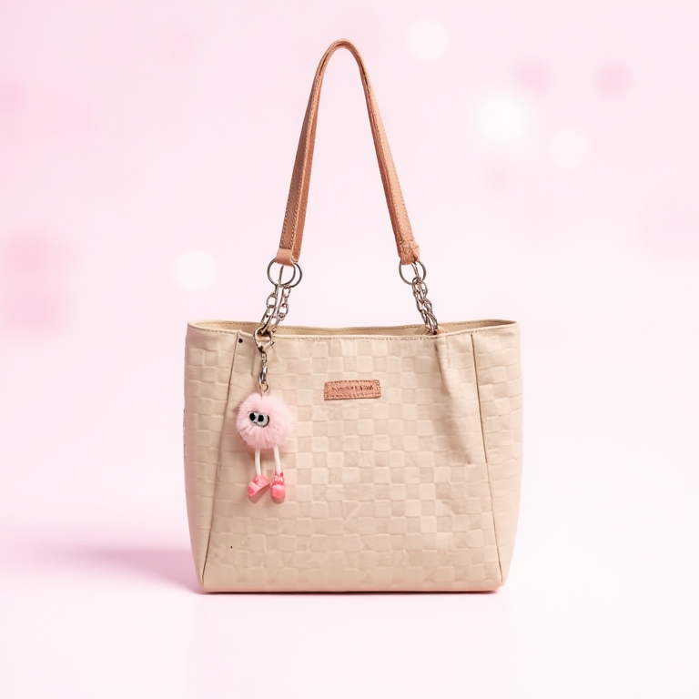 (Tặng charm gấu ) Túi xách nữ tote công sở kẻ ô  da PU cao cấp CUN241