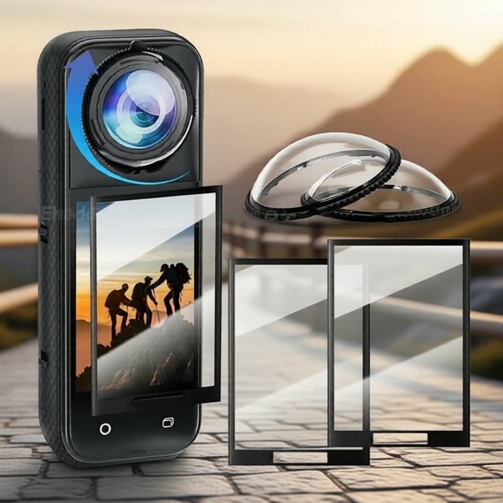Ống kính PC chống trầy & miếng dán bảo vệ màn hình cho Insta360 X5