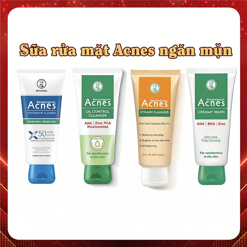 Kem rửa mặt - Sữa rửa mặt Acnes Hadalabo 100g
